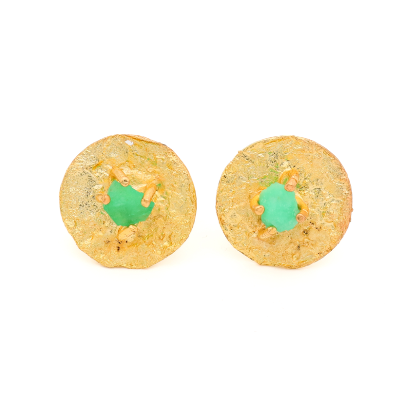 Hammered Mini Volcanic-Inspired Stud Earrings