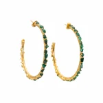 Medium Fusion Earrings with Emeralds